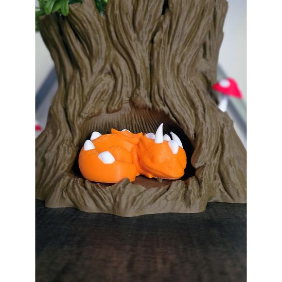 Dragon Snuggle Stump Planter with Removable Baby Dragon - Picture 2 of 8